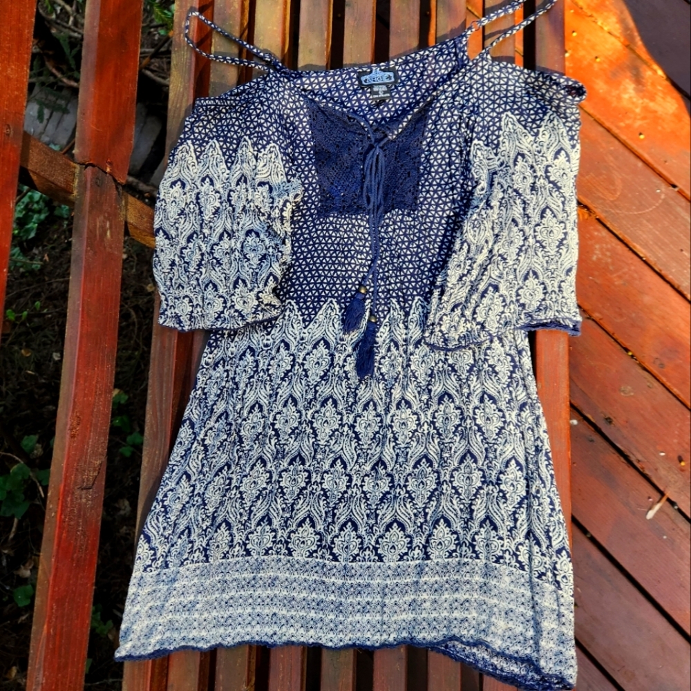 Blue Boho Tunic